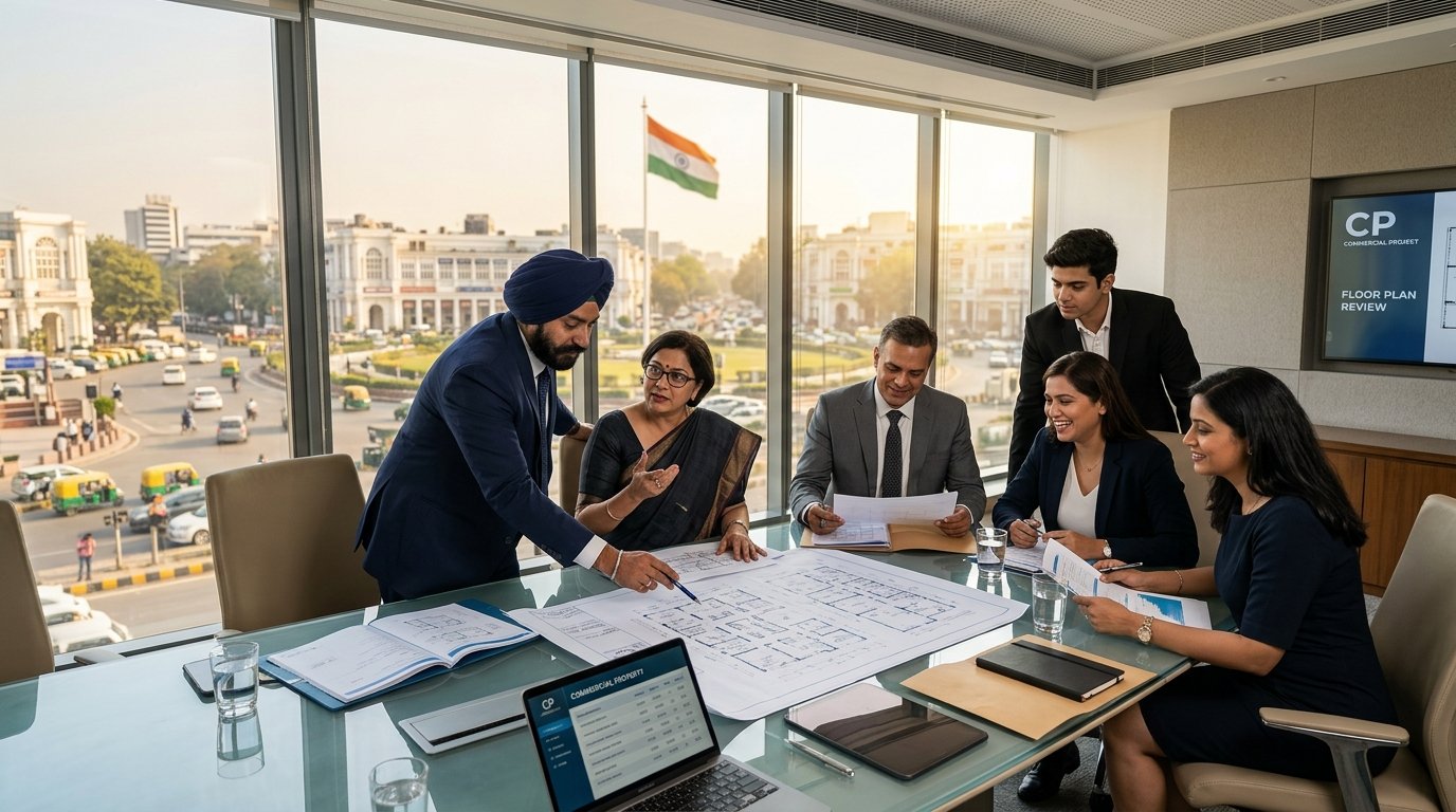 Commercial real estate advisory team at Paradise Realty Connaught Place New Delhi